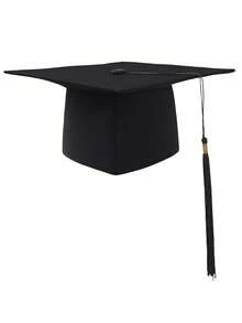 1 Buah Set Topi Wisuda Rumbai Hitam dengan Rumbai Emas untuk Upacara Wisuda, Dekorasi Photo Booth, Perlengkapan Pesta Sekolah, dan Lainnya - warna-warni - View 6