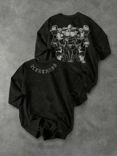 Sport MetroGents 男士卡通印花短袖运动T恤