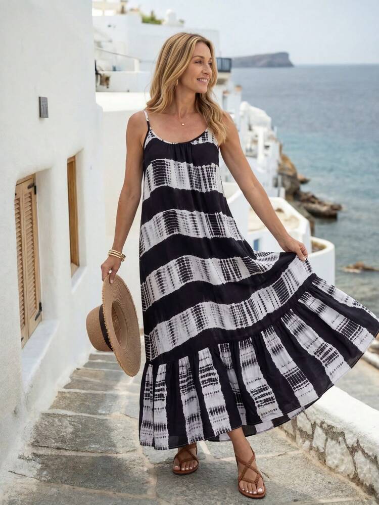 Women's Vacation Casual Colorblock Striped Spaghetti Strap Dress Picnic Dresses For Women Resort Wear Women Vacation Dress Long Summer Dresses For Women Maxi Dress For Women Beach Summer Dresses For Women Summer Outfits For Women Beach Dress Vacation Dresses Vacation Outfits For Women Holiday Outfits For Women Summer Holiday Outfits Dresses For Holiday Cruise Outfit For Women Sundress Nautical Dresses For Women Beach Outfits Women Dress