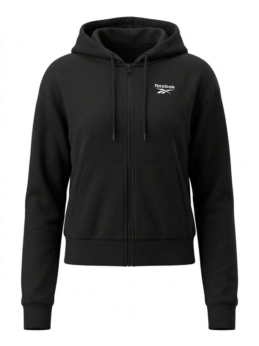 Reebok Women's Full Zip Hoodie Black - Black - View 1