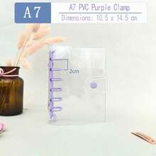 Sổ tay bìa cứng trong suốt A7, sổ nhật ký bìa cứng hàng tháng/có chấm/có lưới/có dòng kẻ, sổ tay gáy lò xo A7. - Trong sáng - Xem 14