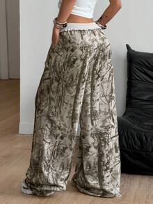 Coolane 女士夏季街头休闲运动必备单品法式灰弹力腰直筒裤 - 彩色 - 查看 6