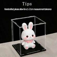 High Definition Clear Acrylic Display Box, Dustproof Protective Cover For Figurines, Toys & Preserved Flowers, Sturdy Acrylic Organizer With Black Base Option - 5mm Black PVC Base - View 8