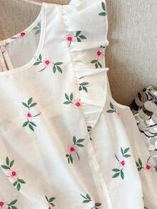 GlowEve CURVE Plus Size Women Embroidered Cap Sleeve Blouse - Baby Pink - View 3