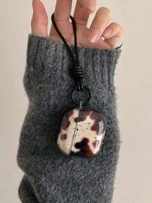 Ốp lưng tương thích với Apple Pro 2 3 4, họa tiết da bò, vân đá cẩm thạch, chất liệu TPU chống sốc, kèm móc khóa và dây đeo, phù hợp cho nam và nữ. - màu đen - Xem 4