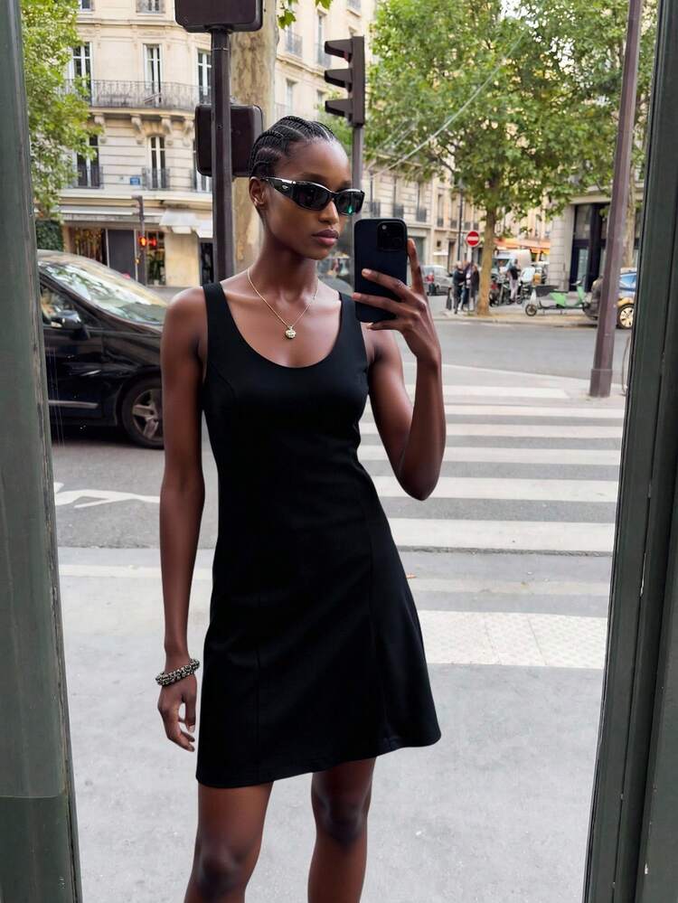 SHEIN Maija MAIJA Beach Backless Halter Neck Printed Flowy Mini Dress,Summer Dresses For Women