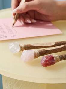 Joivida 1Pc/3Pcs Creative Wooden Ballpoint Pen Set For DIY Signatures And Drawing, Perfect Holiday Gift - multicolor - View 4