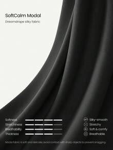 GLOWMODE SoftSerene 莫代尔百慕大可调节口袋短裤 日常休闲 - 黑色 - 查看 5