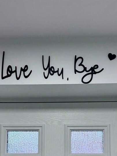 1PC "Farewell I Love You" Boho Vintage Style Wooden Sign Set - Reusable Home Decor Wall Art To Express Love And Warmth For Family And Loved Ones