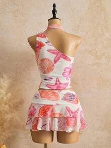 Bellisia 女士时尚度假风彩色印花两件套 - 彩色 - 查看 3