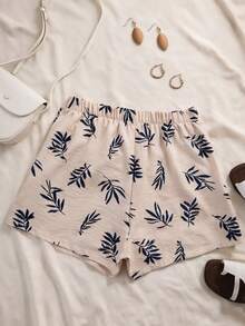 Franclia 女士优雅度假风扭结装饰阔腿裤，春夏沙滩套装，度假套装，沙滩装，高腰短裤，女士沙滩度假装，夏季服装，女士度假套装，女士沙滩装，沙滩风情装，女士沙滩度假装，沙滩装，沙滩套装 - 杏色 - 查看 2