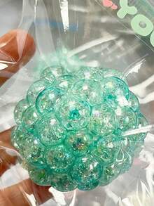 POKOJA LAND 一款会发出响声的珠子减压挤压玩具，包含蓝色、粉色和白色三种颜色，可作为指尖玩具、软绵绵的慢回弹玩具，适合儿童、女孩玩耍，是生日、派对、圣诞节和节日的可爱礼物。 - 彩色 - 查看 6