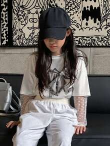 Dazy Kids Tween Girl Fall T-Shirt,Back To School Clothes - White - View 4