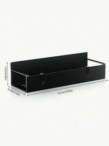 1/2 Pcs Magnetic Spice Rack Organizer, Suitable For Refrigerator And Oven, Black Fridge Storage Rack - Multicolor - View 6