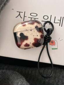 Ốp lưng tương thích với Apple Pro 2 3 4, họa tiết da bò, vân đá cẩm thạch, chất liệu TPU chống sốc, kèm móc khóa và dây đeo, phù hợp cho nam và nữ. - màu đen - Xem 3