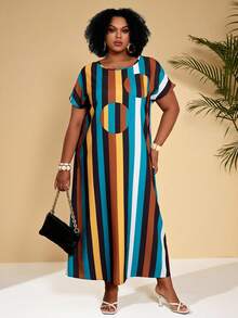 EMERY ROSE Đầm dài chấm bi đen trắng cỡ lớn dành cho nữ, thích hợp cho mùa xuân. - Nhiều màu - Xem 3