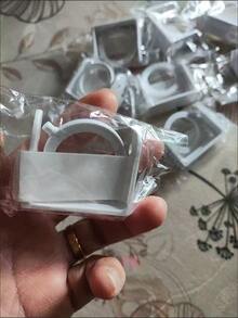 2 Giá đỡ thanh treo rèm xoay 360° - Móc treo, thanh treo khăn và giá đỡ thanh treo rèm tắm không cần khoan - trắng - Xem 8