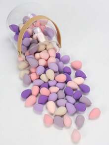10/ 20/30/ 50/100PCS Mini Makeup Teardrop Shape Latex Free Blender For Liquid Cream Powder Foundation Flawless Finish All Skin Types Wet Dry Use Portable Cosmetic Tool Kit Multicolor - Multicolor - View 5