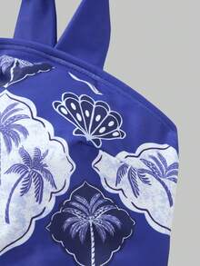 Swim Oasis 2026新款复古印花棕榈树图案女士度假沙滩椰树印花泳装套装，优雅休闲沙滩假日装扮，音乐节装扮，度假装扮，海边约会装扮，假日装扮，性感，优雅，休闲装扮，沙滩派对装扮，泳池派对装扮，女士沙滩装扮，女士度假套装，女士夏季装扮，女士夏季泳装套装 - 彩色 - 查看 7