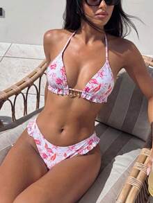 Swim Mod Bộ bikini hai mảnh hở lưng, in họa tiết đại dương, gợi cảm và thời trang, thích hợp cho kỳ nghỉ hè của bạn. - Nhiều màu - Xem 5