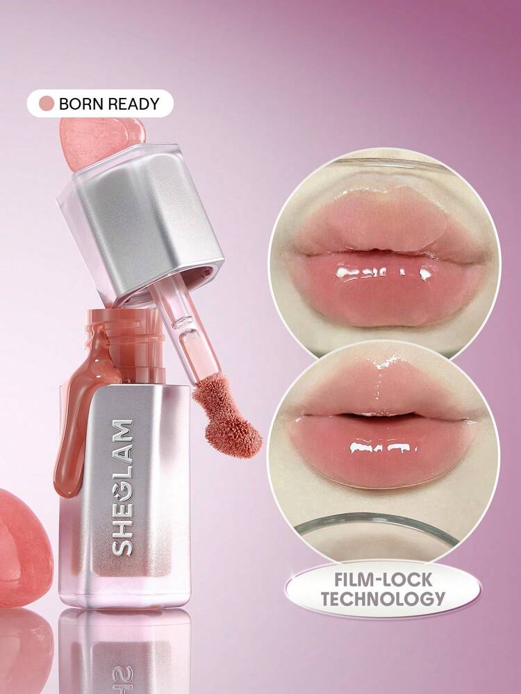 Glass Lock Air リップグロス-Born Ready ブランド ビューティー メイクアップ 化粧品 女性と女の子とギャルのための 完璧な夏に春に理想的な Y2K ピンク おしゃれなファッション 誕生日 母の日 に適した ギフト パーティー 準備 フェイスペイント 最高のカラー - Born Ready - 見る 1
