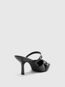 CUCCOO BIZCHIC 女士尖头搭扣高跟鞋，夏季时尚 - 黑色 - 查看 4