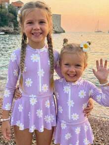 Emery Rose Kids Emery Rose Kids Áo tắm liền thân dài tay có khóa kéo in hình quả anh đào và sọc cho bé gái, áo tắm dài tay cho bé gái, áo tắm dài tay cho bé gái, áo tắm dài tay cho bé gái, áo tắm dài tay cho bé gái, áo tắm dài tay cho bé gái, áo tắm dài tay cho bé gái, áo tắm dài tay cho bé gái, áo tắm dài tay cho kỳ nghỉ hè - Màu tím - Xem 1