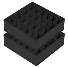 Sock Drawer Organizer And Underwear Storage Box, 24-Compartment Wardrobe Storage Box And Sock Rack Storage Box For Storing Socks, Handkerchiefs, Ties, And Belts (Black) - Black - View 9