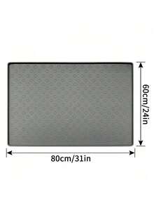 Silicone Many Paw Prints Pet Placemat - Grey - View 14