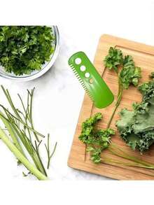 1pc Leaf Stripper, Simple Green Portable Leaf Herb Stripper For Kitchen - Green - View 5
