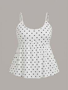 SHEIN EZwear 2件套加大码女士简约日常吊带背心，夏季上衣，女士夏季可爱上衣，女士休闲新款上衣，女士新款上衣，夏季女士上衣 - 彩色 - 查看 4