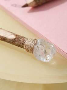 Joivida 1Pc/3Pcs Creative Wooden Ballpoint Pen Set For DIY Signatures And Drawing, Perfect Holiday Gift - multicolor - View 5