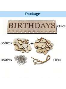 1 Set Wooden Family Birthday Reminder Board Wall Mounted With Labels Calendar Display Stand For Home Classroom Office Birthday Gift Mom Teacher Grandmother - Multicolor - View 7