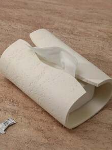 Resin Tissue Box, Desktop Tissue Holder, Tissue Box Cover, Tissue Box Dispenser, Napkin Storage Box, Bathroom Center Decoration, Imitation Stone Material For Home Bathroom Decoration, Bathroom Storage, Autumn Decoration, Back-To-School Season - 1 - View 2