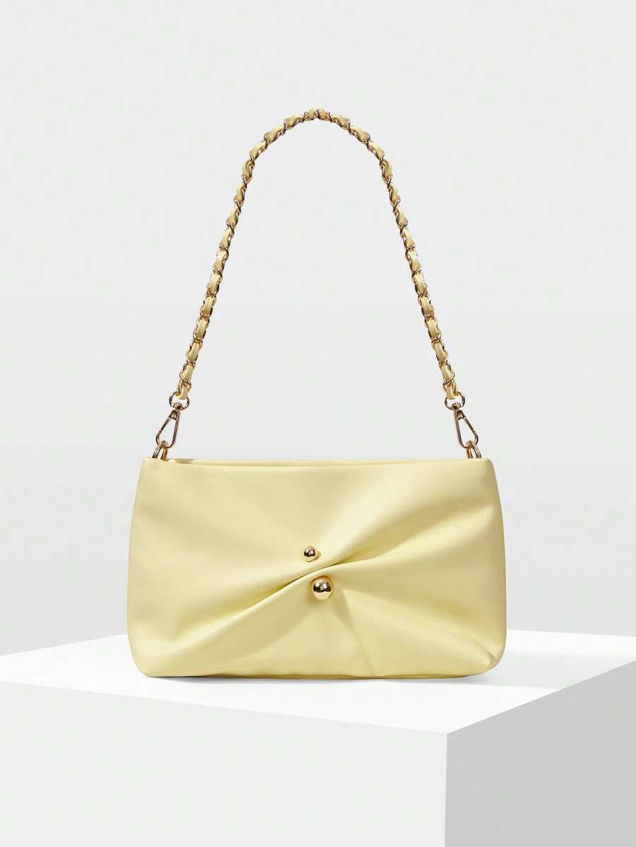 MOTF BOLSO DE CADENA DELICADO PARA MUJER - Amarillo claro - Ver 1