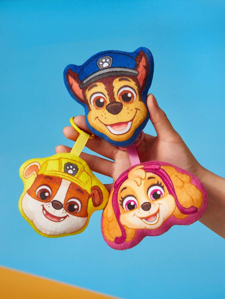 SHEIN | PAW Patrol 1 Mặt dây chuyền hình chó bằng vải nhung mềm mại, có thể treo trên túi xách và chìa khóa, mặt dây chuyền dễ thương, dùng hàng ngày. - skye - Xem 1