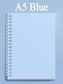 120-Page Spiral Bound Notebook - Blue Minimalist Cover, Portable Ledger For Accounting, Note-Taking & Planning, Perfect For School, Work, Gift (Teacher's Day, Graduation) - Multicolor - View 12