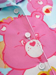 SHEIN X Care Bears 女童可爱卡通印花短袖休闲夏季睡衣 - 彩色 - 查看 7