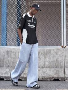 EVRINFINITE 男士前系带口袋简约运动裤，休闲日常穿着 - 淺灰色 - 查看 3