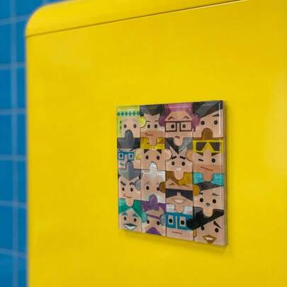 Joivida 16片装创意MBTI 16种人格类型个性化拼图冰箱贴，磁性DIY装饰冰箱贴纸，送给闺蜜/女友的纪念礼物