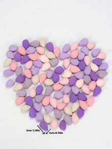 10/ 20/30/ 50/100PCS Mini Makeup Teardrop Shape Latex Free Blender For Liquid Cream Powder Foundation Flawless Finish All Skin Types Wet Dry Use Portable Cosmetic Tool Kit Multicolor - Multicolor - View 8