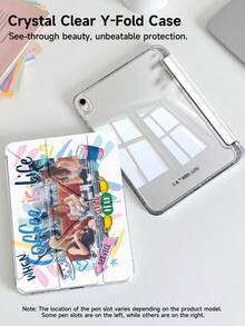 FRIENDS X SHEIN Ốp bảo vệ máy tính bảng Friends tương thích với iPad 11/Pad 10/Pad 9/Pad Air thế hệ thứ 5/Pad Air thế hệ thứ 7 13 inch/Pad Air thế hệ thứ 6 11 inch/, tương thích với Samsung Galaxy Tab A9 Plus, chất liệu cao cấp, có thể gập 3+Y, chức năng tự động bật/tắt màn hình và ngăn đựng bút tích hợp, chống sốc. - Nhiều màu - Xem 1