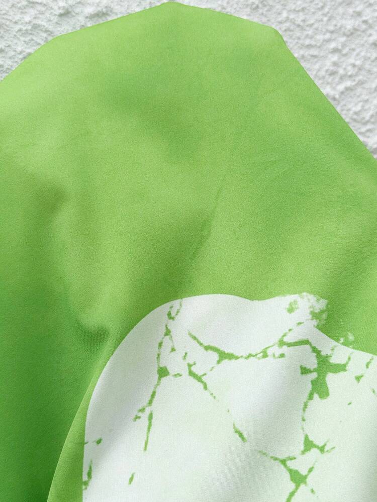 Vestido de vacaciones con patrón geométrico y decoración de flecos para mujer de talla grande