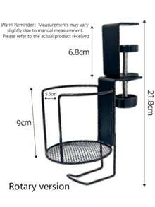 Soporte para taza fijo montado lateralmente para oficina, bandeja para taza antideslizante, estante plegable para ahorrar espacio en el escritorio, accesorios de baño, herramientas de baño - Varios - Ver 6