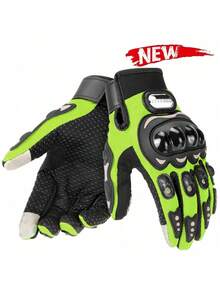 1PC Motorcycle Riding Gloves Bicycle Cycling Gloves Touch Screen Compatible Anti Slip Protective Outdoor Adventure Gear For Motorcyclist Daily Commute Long Distance Travel Unisex Breathable Reflective Gel Padded Durable Must Have Rider Essentials Gift Idea For Men Women - Multicolor - View 9