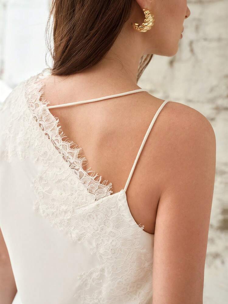 WOMEN'S ASYMMETRIC SHOULDER LACE TOP, SPRING/SUMMER