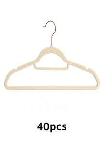 5/10/20/40/60/100个装 绒面衣架 防滑无痕 防肩部碰撞 加厚塑料材质 结实耐用 适用于家居衣物收纳 成人衣架 适用于西装、外套、连衣裙、牛仔裤、靴子等收纳 - 彩色 - 查看 10