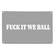1 件粉色 F-Uck It We Ball 旗帜 3x5 英尺趣味男人洞穴墙适用于青少年女孩室内室外卧室和大学宿舍墙壁装饰挂毯礼物 - 彩色 - 查看 17