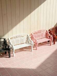 MINKOJA Mô hình ghế đá công viên thu nhỏ | Chất liệu nhựa đen | Thiết kế vát cạnh tinh tế | Thích hợp trang trí nhà búp bê và vườn cổ tích | Không cần nguồn điện | Chế tác tinh xảo, Quà tặng Phục Sinh, Đồ vật thu nhỏ. - Nhiều màu - Xem 3