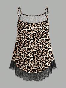 SHEIN EZwear 大码夏季休闲蕾丝拼接吊带背心 - 彩色 - 查看 5
